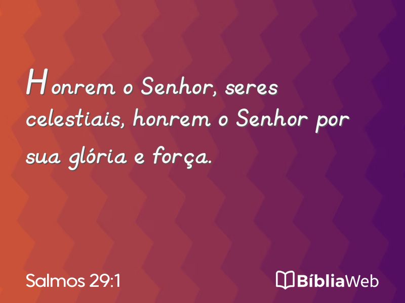 Salmos 29:1 em imagem para compartilhar