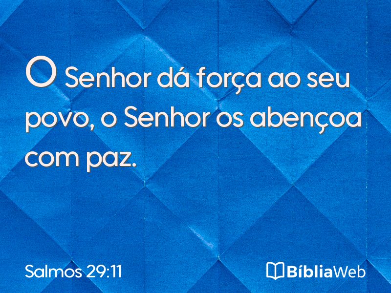 Salmos 29:11 em imagem para compartilhar