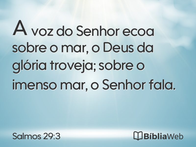 Salmos 29:3 em imagem para compartilhar