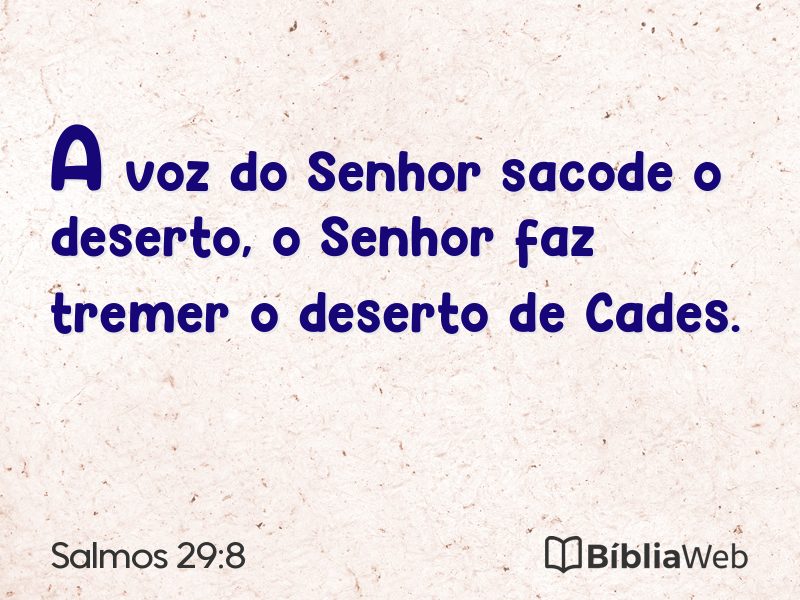 Salmos 29:8 em imagem para compartilhar