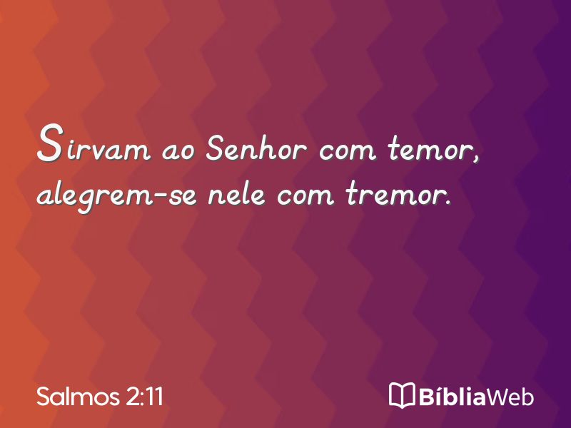 Salmos 2:11 em imagem para compartilhar