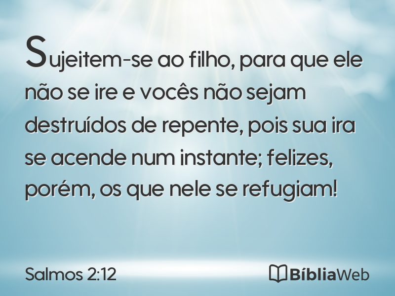 Salmos 2:12 em imagem para compartilhar