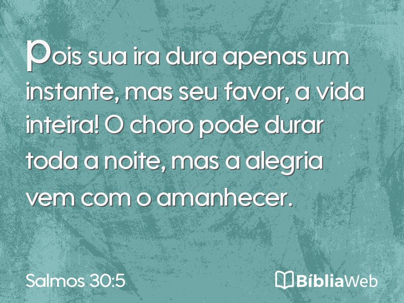 Salmos 30:5 em imagem para compartilhar