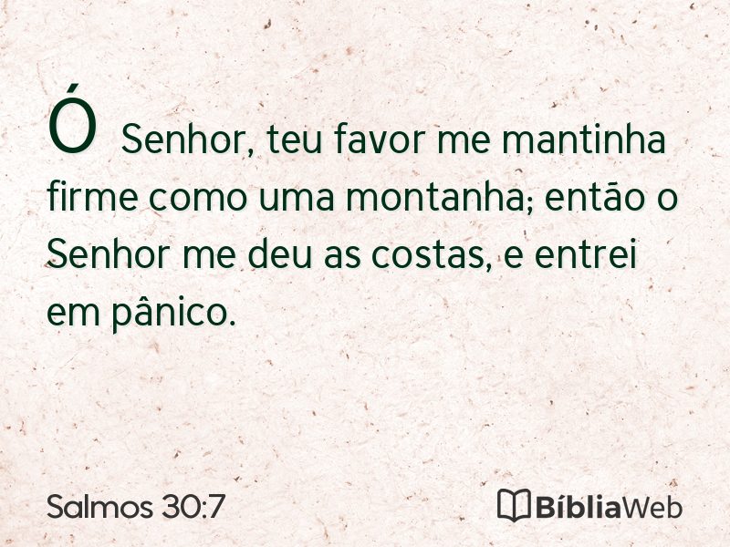 Salmos 30:7 em imagem para compartilhar