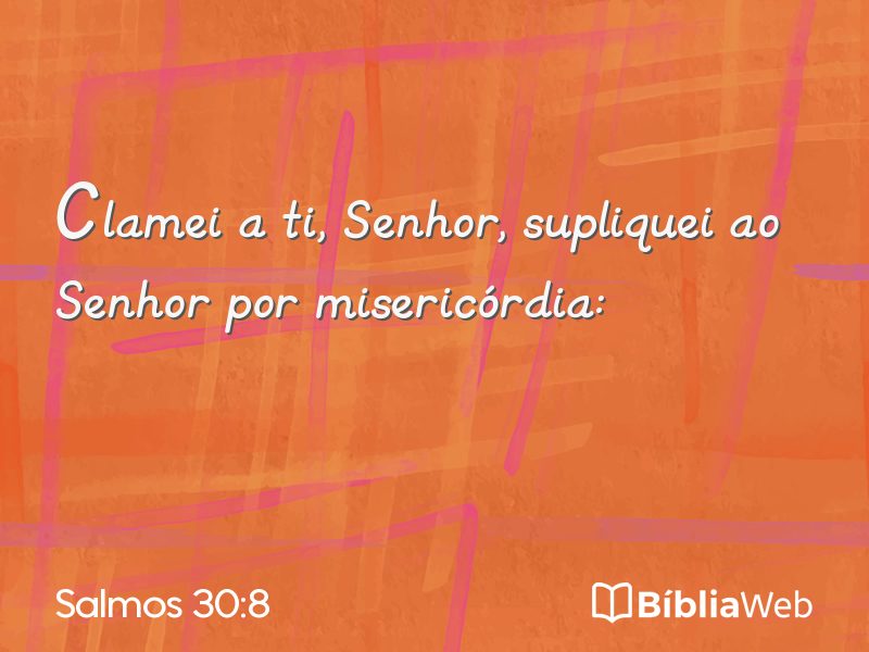 Salmos 30:8 em imagem para compartilhar