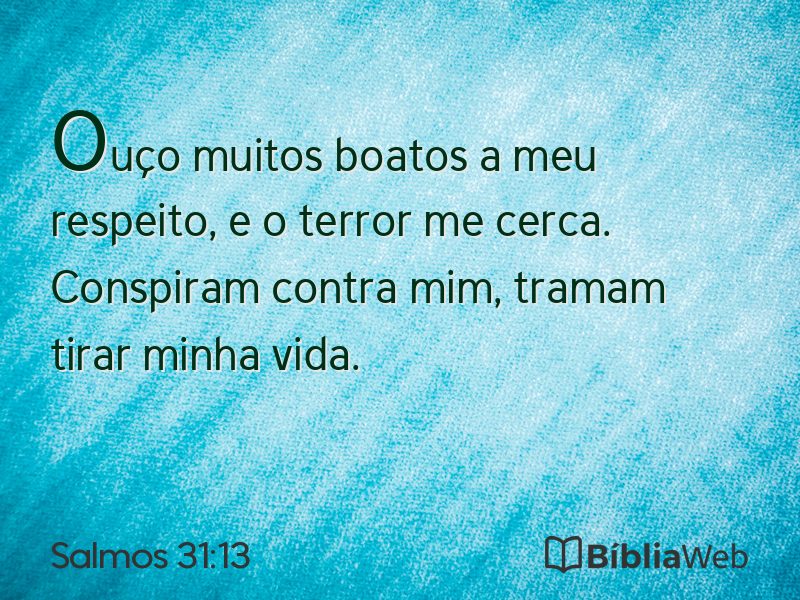 Salmos 31:13 em imagem para compartilhar