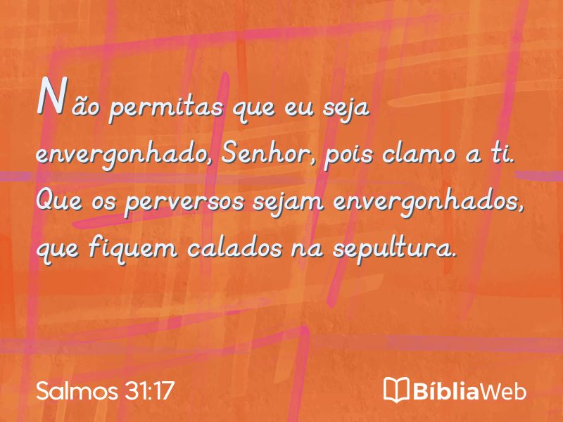 Salmos 31:17 em imagem para compartilhar