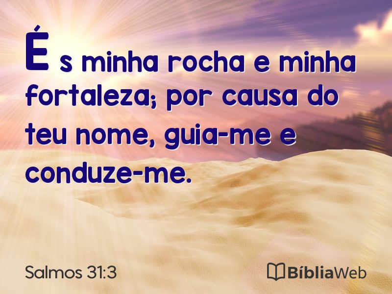 Salmos 31:3 em imagem para compartilhar
