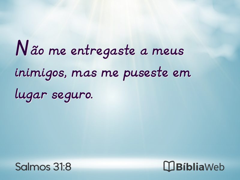 Salmos 31:8 em imagem para compartilhar