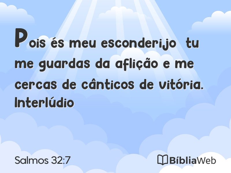 Salmos 32:7 em imagem para compartilhar