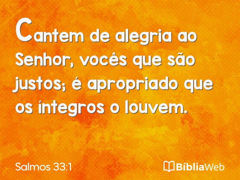 Salmos 33:1 em imagem para compartilhar