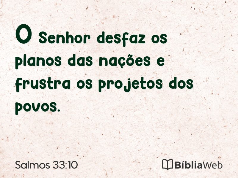 Salmos 33:10 em imagem para compartilhar