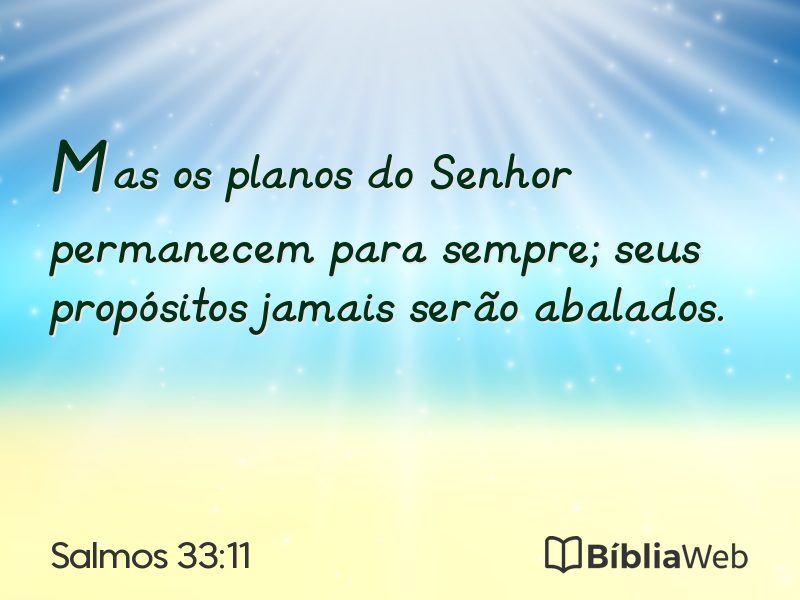 Salmos 33:11 em imagem para compartilhar