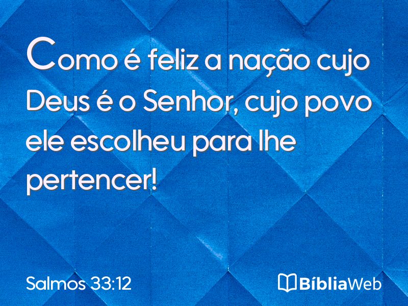 Salmos 33:12 em imagem para compartilhar
