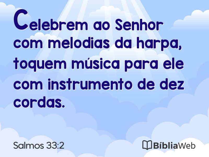 Salmos 33:2 em imagem para compartilhar