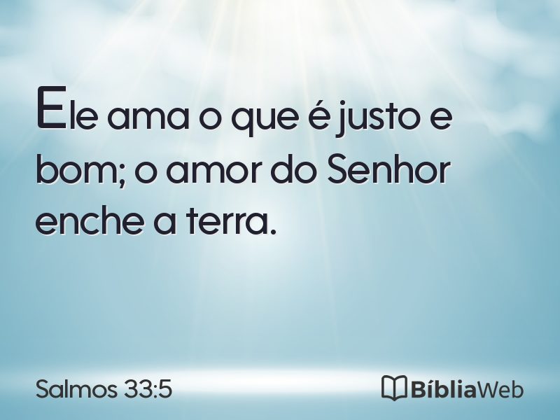 Salmos 33:5 em imagem para compartilhar