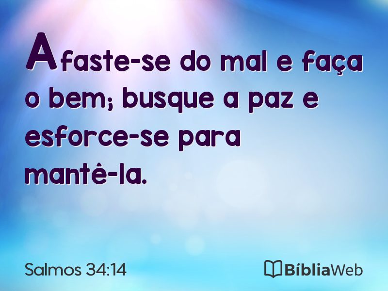 Salmos 34:14 em imagem para compartilhar