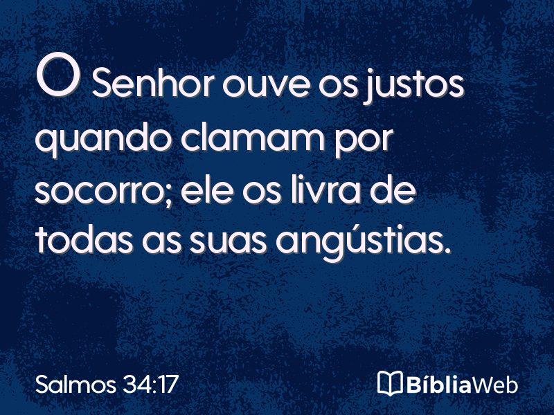 Salmos 34:17 em imagem para compartilhar