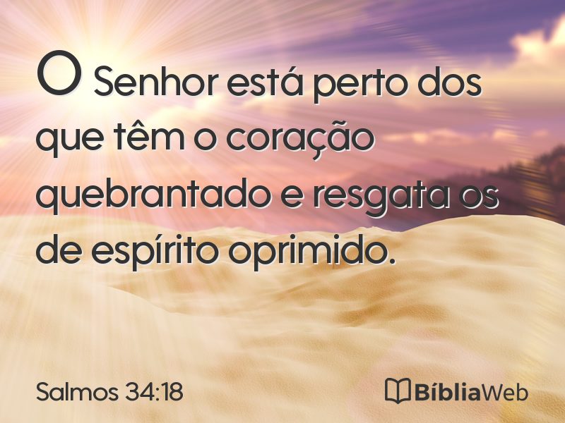 Salmos 34:18 em imagem para compartilhar