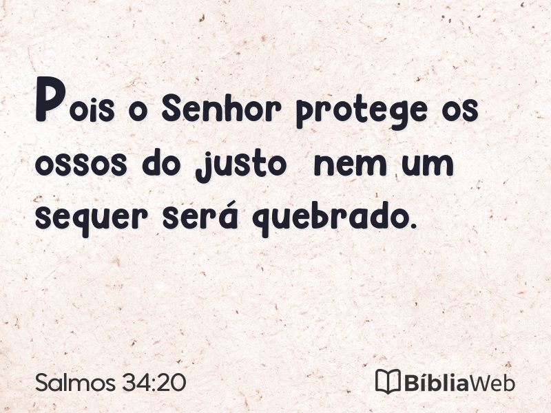 Salmos 34:20 em imagem para compartilhar