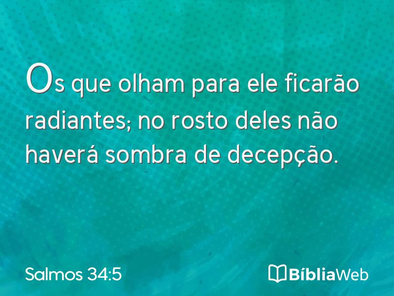 Salmos 34:5 em imagem para compartilhar