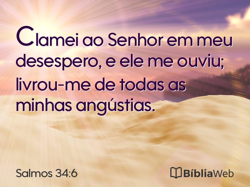 Salmos 34:6 em imagem para compartilhar