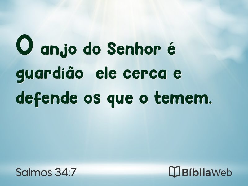 Salmos 34:7 em imagem para compartilhar