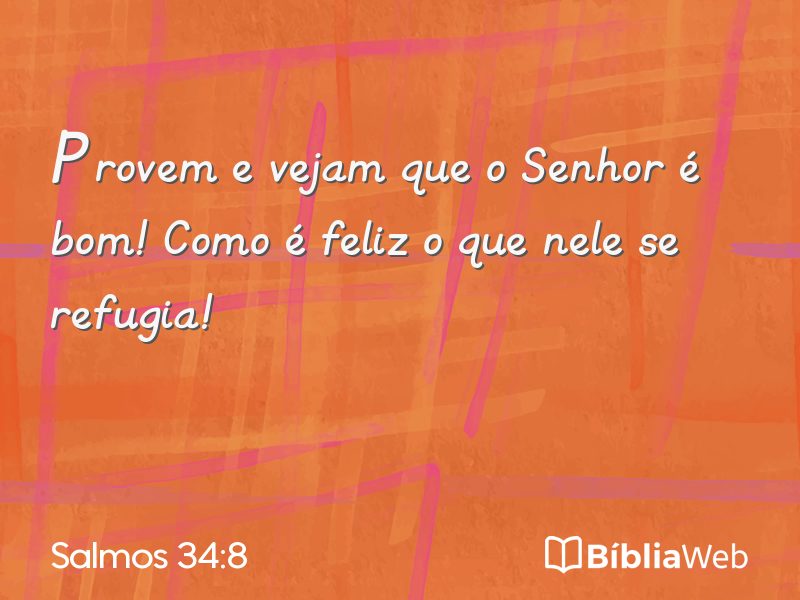 Salmos 34:8 em imagem para compartilhar