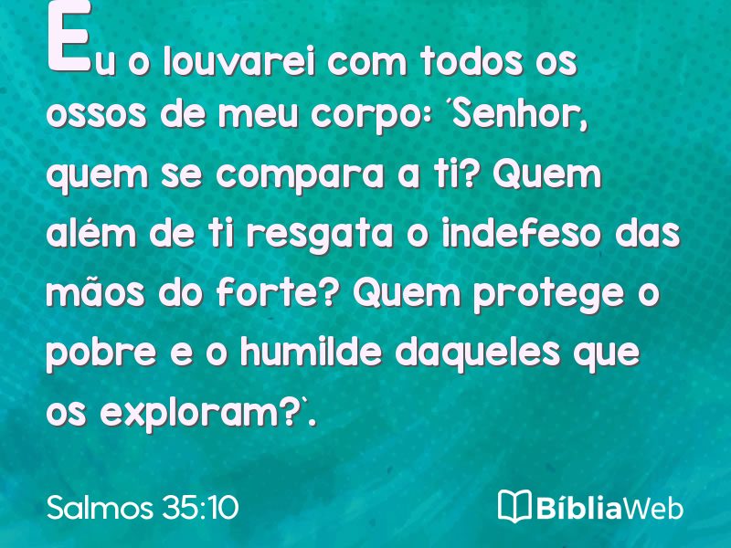 Salmos 35:10 em imagem para compartilhar