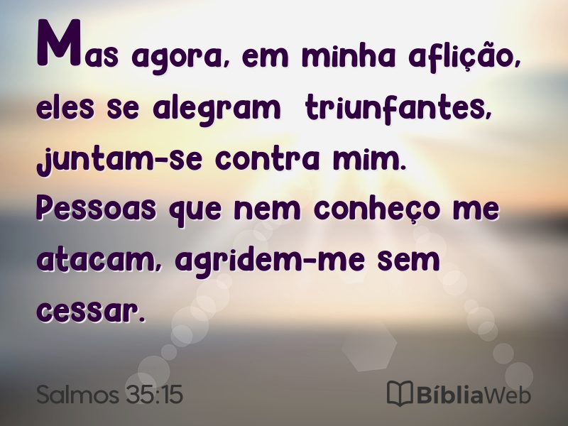 Salmos 35:15 em imagem para compartilhar