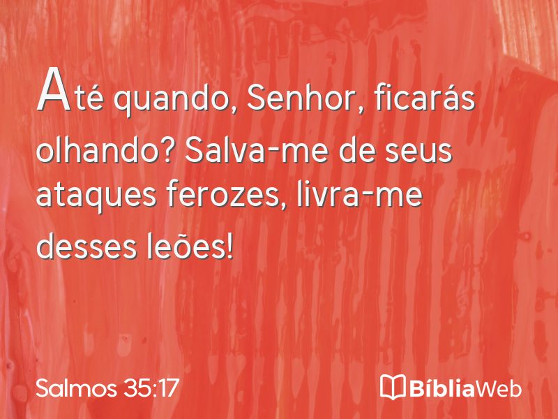 Salmos 35:17 em imagem para compartilhar
