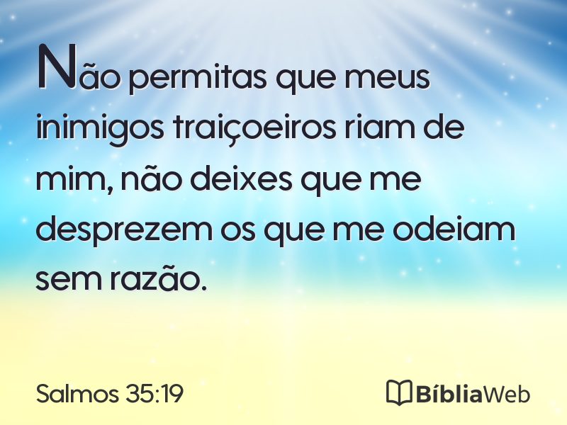 Salmos 35:19 em imagem para compartilhar