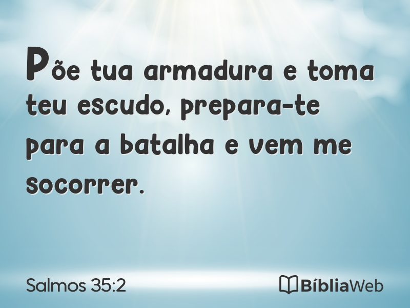 Salmos 35:2 em imagem para compartilhar