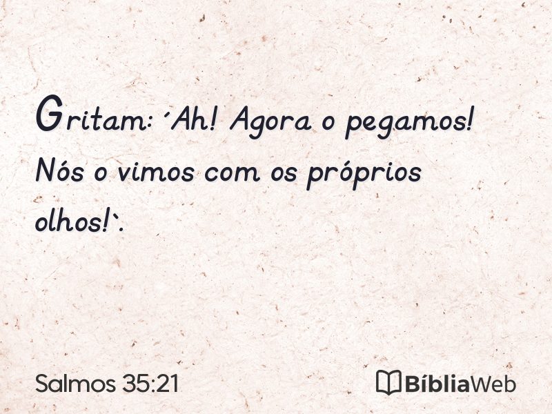 Salmos 35:21 em imagem para compartilhar