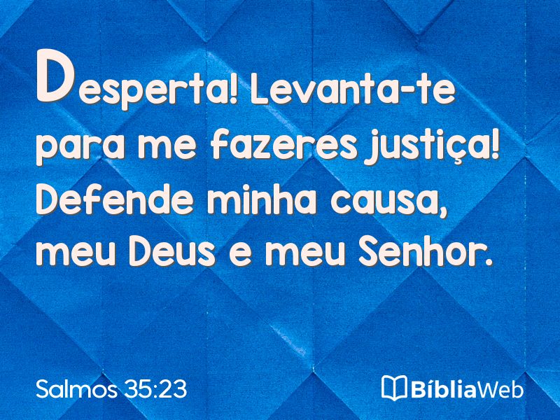Salmos 35:23 em imagem para compartilhar