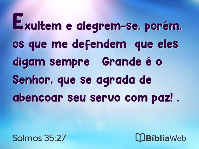 Salmos 35:27 em imagem para compartilhar