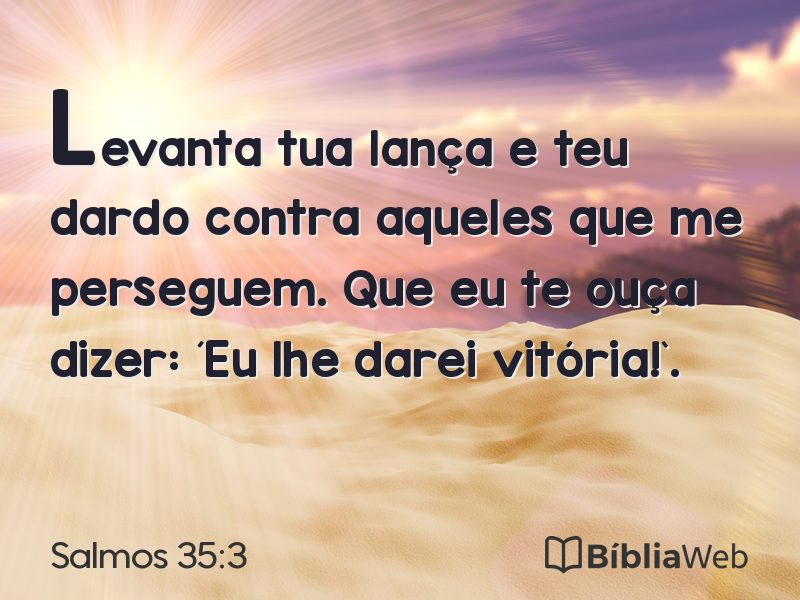 Salmos 35:3 em imagem para compartilhar