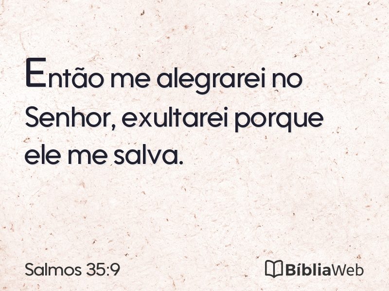 Salmos 35:9 em imagem para compartilhar