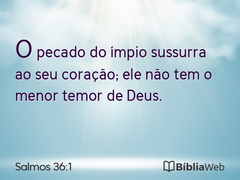 Salmos 36:1 em imagem para compartilhar