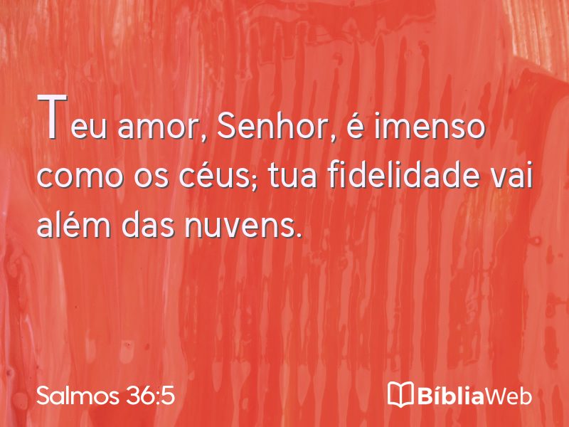 Salmos 36:5 em imagem para compartilhar