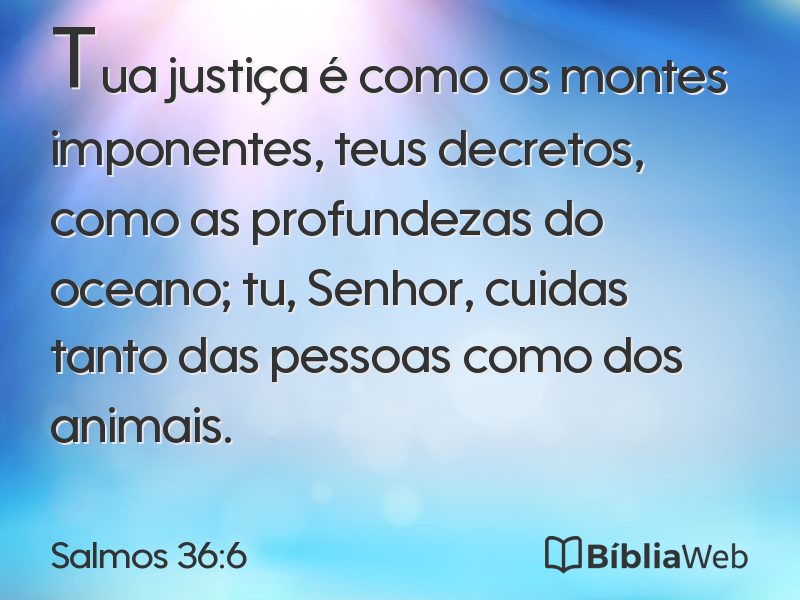 Salmos 36:6 em imagem para compartilhar