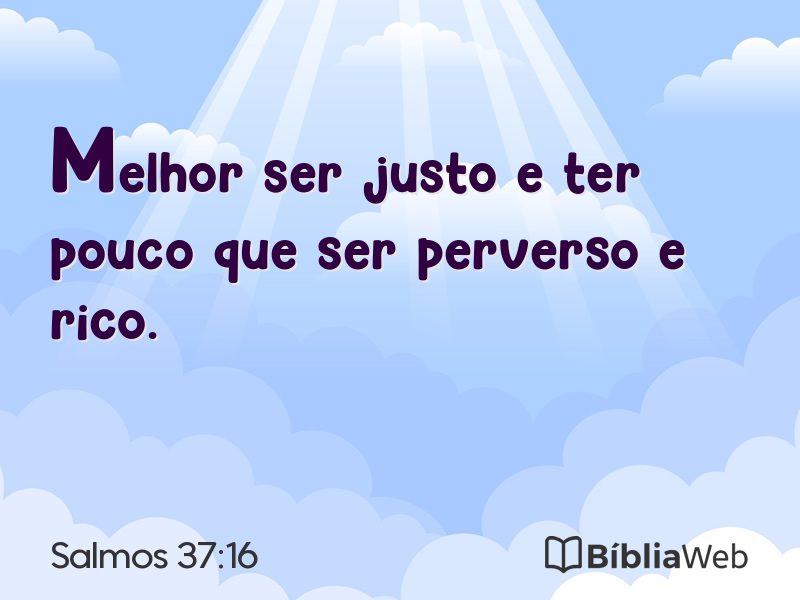 Salmos 37:16 em imagem para compartilhar