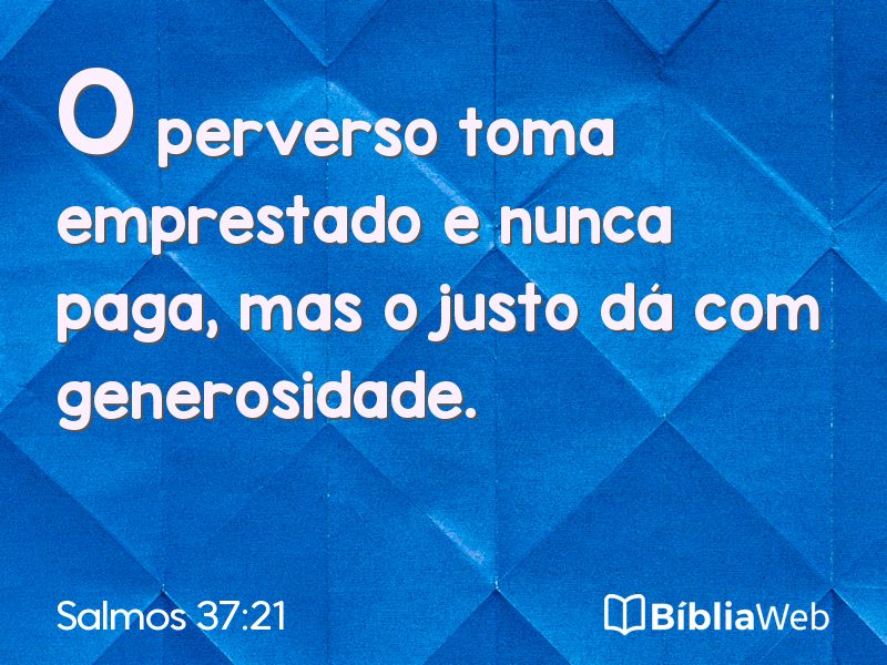 Salmos 37:21 em imagem para compartilhar