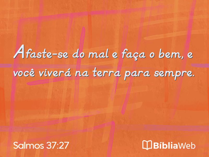 Salmos 37:27 em imagem para compartilhar