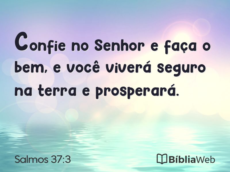 Salmos 37:3 em imagem para compartilhar