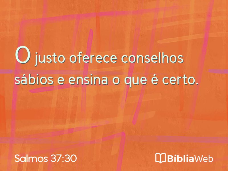 Salmos 37:30 em imagem para compartilhar