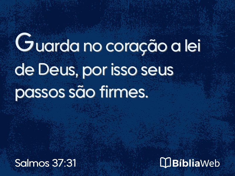 Salmos 37:31 em imagem para compartilhar