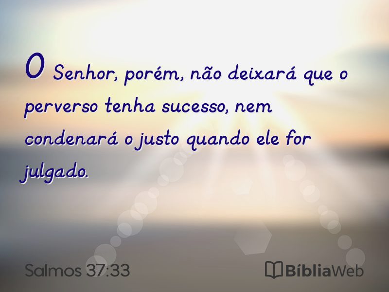 Salmos 37:33 em imagem para compartilhar