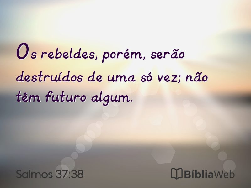 Salmos 37:38 em imagem para compartilhar