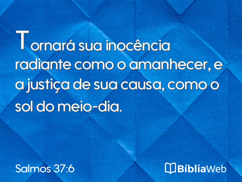 Salmos 37:6 em imagem para compartilhar